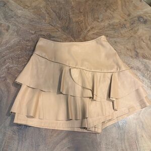 DO+BE Asymmetrical Beige Ruffle Skirt